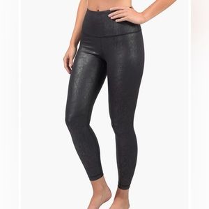 90 Degree by Reflex Faux Leather Leggings - Black